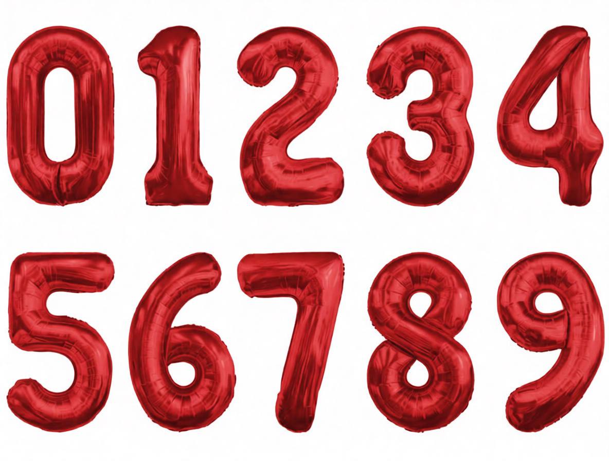 Гелиевые шары «Цифры красные»